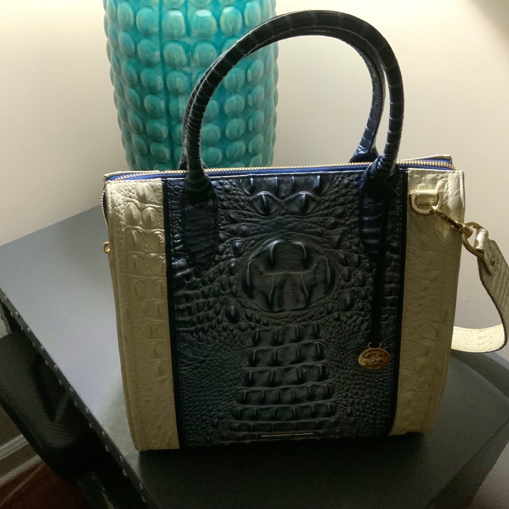 SOLD!! Brahmin Aquarius Lattice Caroline Bag